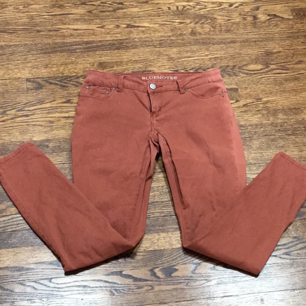 Orange Brushed Blue Note Curvy Jeans
